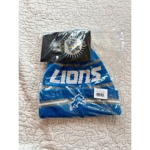 Detroit Lions Exclusive LED Light Up Knit Beanie Blue Silver NFL Hat